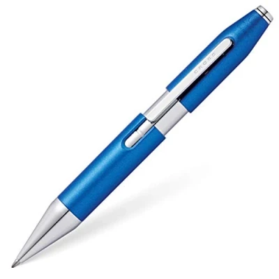 Image of CROSS X Cobalt Blue Rollerball Pen with Chrome Appointments incl. Premium Gift Box / Refillable Gel Ink