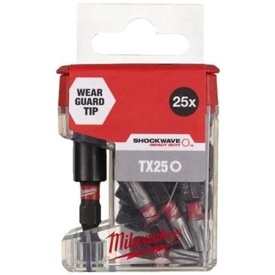 Image of Milwaukee Shockwave Tic Tac 4932479857 PZ2 and Bit Holder Metal 26 Pieces