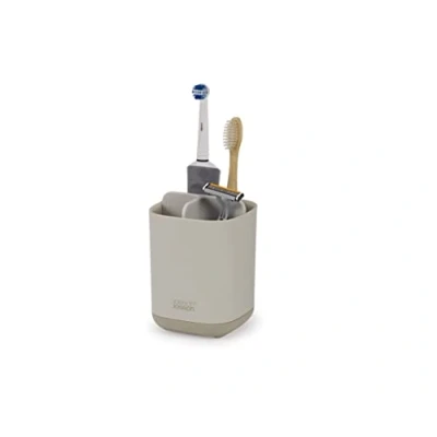 Image of Joseph Easy Store Toothbrush Holder Caddy Bathroom Storage, Compact Matt Finish, Ecru