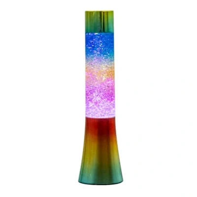 Image of Global Gizmos 48699 Rainbow Glitter Lamp/Colour Changing LED Lights/Retro Nostalgia/Relaxing Mood Light / 13 Inch Height