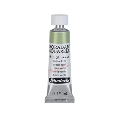 Image of Schmincke HORADAM® AQUARELL finest artists&#039; watercolours, 516 Green Earth, 14 006, 15 ml tube