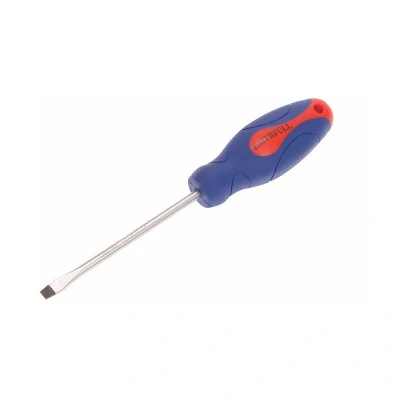 Image of Faithfull Soft Grip Screwdriver Flared Slotted Tip 5.5 x 100mm FAISDF100