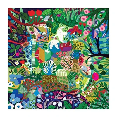 Image of eeBoo piece and Love Bountiful Garden 1000 square adult Jigsaw Puzzle