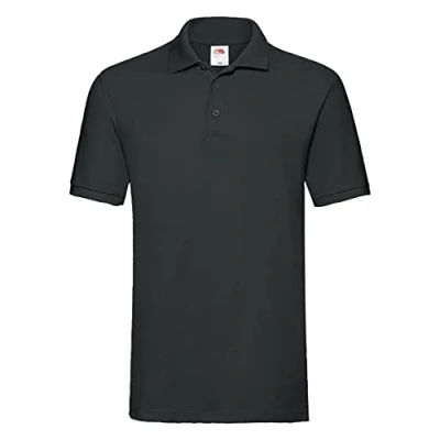 Image of Fruit Of The Loom Premium men&#039;s Polo shirt in Black