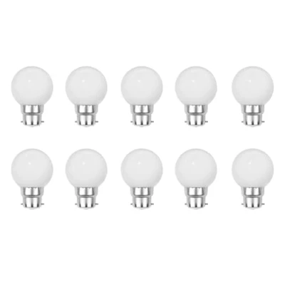 Image of 10 Pack B22 Warm White LED Light Bulbs 2W G45 Golf Ball Mini Globe Bulb Lighting for Outdoor Indoor String Patio Garden Party Decoration, Christmas, Tree, Fairy Night Lights
