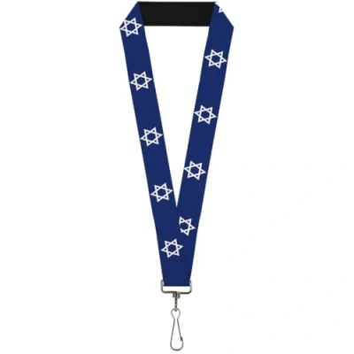 Image of Buckle Down Women&#039;s Lanyard 1.0&quot; Star of David Key Chain, Multicolor, One Size