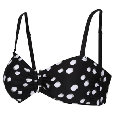 Image of Regatta Women&#039;s Aceana Bikini Iii One Piece Swimsuit, Blk/Whplkapr, 12 UK