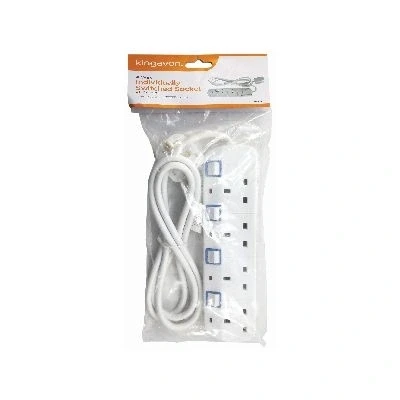 Image of 4 Way Individually Switched Extension Lead with 2m Cable By Kingavon