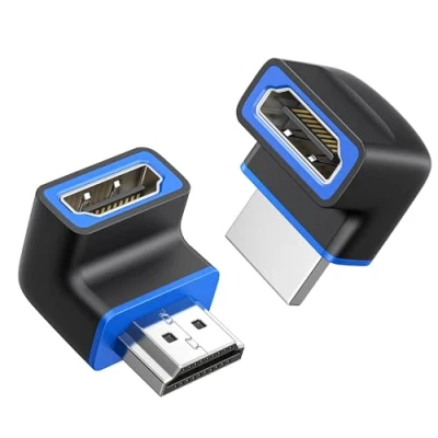 Image of Cable Matters Combo Pack 8K@60Hz / 4K@120Hz 270 Degree and 90 HDMI Adapters with HDR (8K Right Angle Adapter/HDMI Adapter) in Black