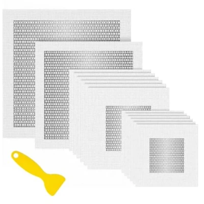 Image of Tearmier Wall Repair Patch Kit, 15 Pcs Plasterboard Patch, 4/6/8/10 Inch Self Adhesive Drywall Patchs Aluminum Mesh Repair, Filler For Ceiling Hole