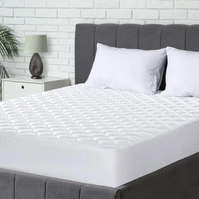 Image of Utopia Bedding Quilted Mattress Protector, Breathable Topper, Pad Stretches up to 38 CM, Deep Fitted Cover, King Size Bed (White, 150x200 cm)