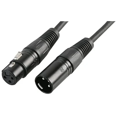 Image of Pulse PLS00418 DMX Lead, 3 Pin XLR Male to Female, 1.5m, Black
