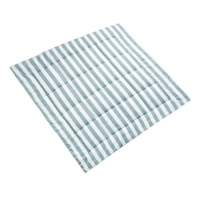 Image of molis&amp;co Baby Play Mat for Floor 120x120 cm Extra Thick 5 Soft Playmat Newborns in a Stylish Unisex Design 100% Cotton (Oeko TEX) Machine Washable Popcorn Stripes