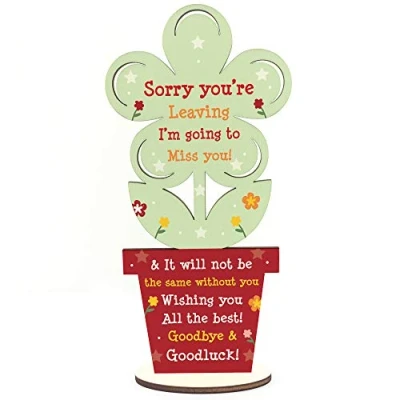 Image of RED OCEAN Colleague Leaving Gifts Wooden Flower Thank You Friendship Gift For Co worker