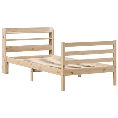 Image of vidaXL Bed Frame without Mattress 100x200 cm Solid Wood Pine