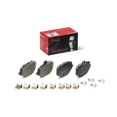 Image of 0004202106, 0004204002, 0004204102, A0004202106, A0004204002 Brake pad set BREMBO P 50 168 MERCEDES BENZ: GLE, GLS, GLE Coupe