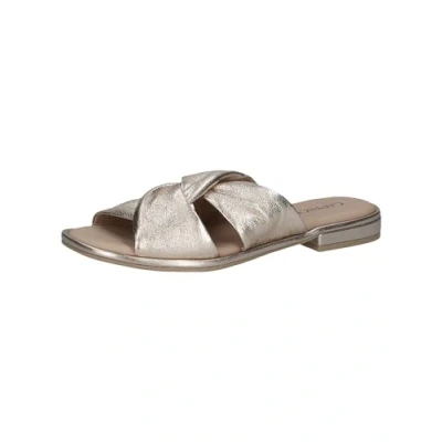 Image of CAPRICE Women&#039; 9 27100 42 Flat Sandal, Platinum Metal, 4.5 UK