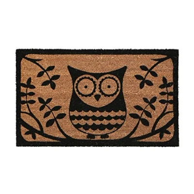Image of Premier Housewares Owl Coir Doormat, 60 x 40 cm