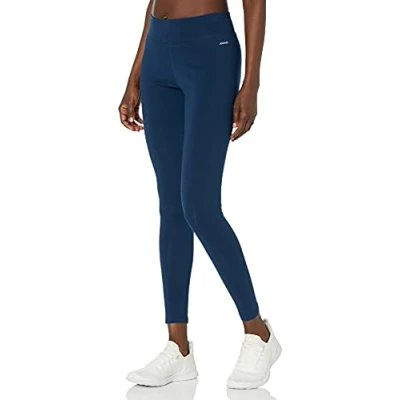 Image of Jockey Women&#039;s Active Cotton Stretch Wide Waistband Ankle Leggings, Dark Navy, S
