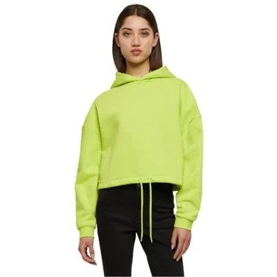 Image of Urban Classics Cropped Hoodie, Women&#039;s, Size: 5XL, Frozenyellow