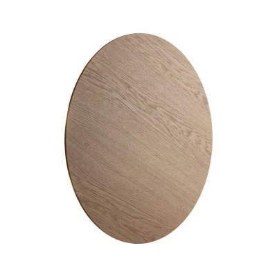 Image of Luna 60cm Flush Wall Lamp Oak 8xG9