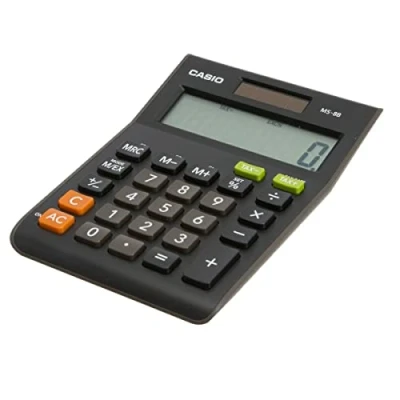 Image of Casio MS 8B 8 Digit Tax Desk Calculator, Black