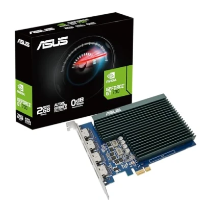 Image of ASUS NVIDIA GeForce GT 730 Graphics Card (PCIe 2.0, 2GB GDDR5 Memory, 4x HDMI Ports, Single slot Design, Passive Cooling)