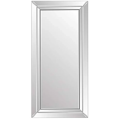 Image of Large Modern Venetian Glass Double Edged Wall Mirror 5Ft9 X 2Ft9 (174cm 85cm)