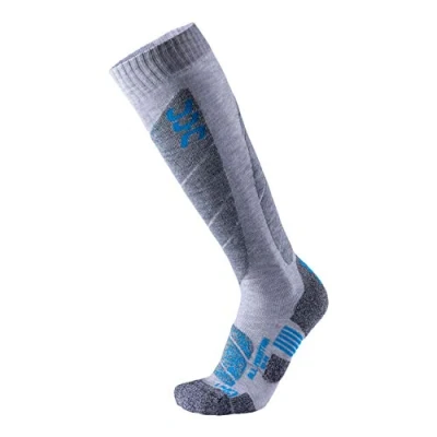 Image of UYN S100041 SKI ALL MOUNTAIN Socks Men&#039;s Light gray melange/light blue 41