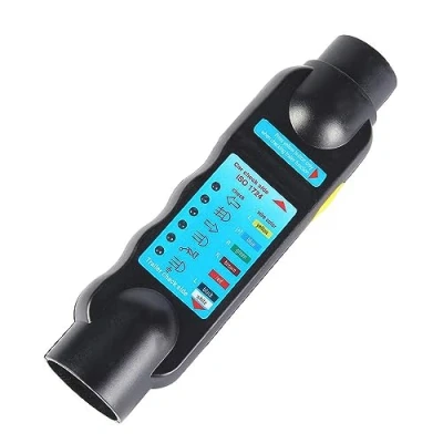Image of AOHEWEI 7 Pin Trailer Plug Socket Tester Lights Connector 12V Wiring Circuit Electrics Diagnostic Testing Tool for Caravan Truck