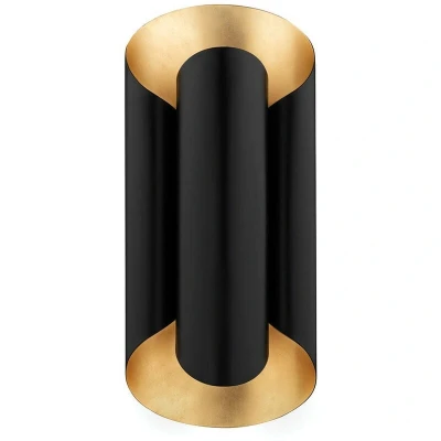 Image of Banks 2 Light Wall Sconce Gold, Black