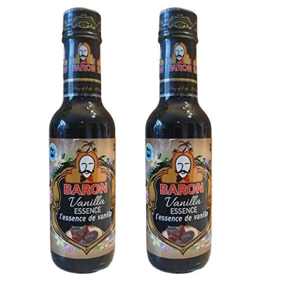 Image of Baron Vanilla Essence 155ml 1 2 or 6 Pack for Baking, Cocktails, Drinks, Desserts &amp; Cooking (Two Pack)