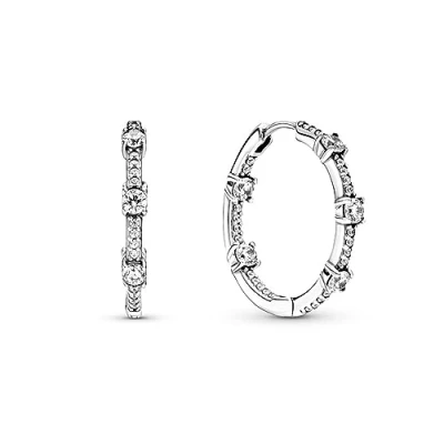 Image of Pendientes Pandora de aro 290043C01 Barras