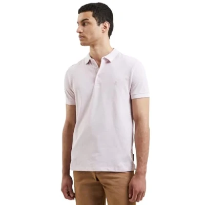 Image of French Connection Birdseye Single Tipped Polo Shirt Medium (Pink)