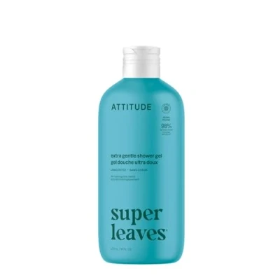 Image of ATTITUDE Body Wash, EWG Verified Shower Gel, Dermatologically Tested, Plant and Mineral Based, Vegan Personal Care Products, Extra Gentle, Unscented, 473 mL