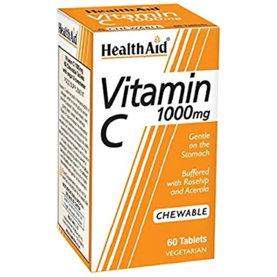 Image of HealthAid Vitamin C 1000mg Chewable 60 Vegetarian Tablets