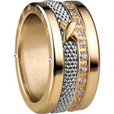 Image of BERING Exchangeable Ring Combination for Women in Gold and Silver with the Distinctive Twist Change System, Memel