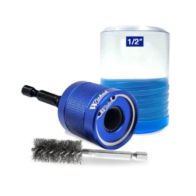 Image of WICKED 1/2’’ Copper Tube Pipe Cleaning Brush Kit; The Professional Plumber’s Tool Industrial “All Metal Strength Heavy Duty Construction Grade with Replaceable Parts