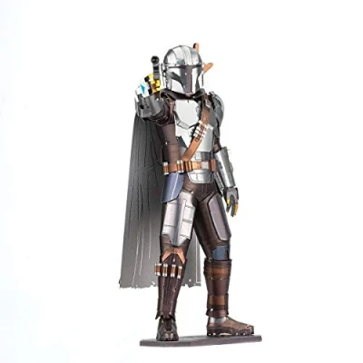 Image of Metal Earth Fascinations ICX146 ICONX 502951 Star Wars The Mandalorian Mandalorian™, Laser Cut 3D Construction kit, 2 platinums, from 14 Years