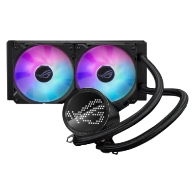 Image of ASUS ROG RYUO III 240 ARGB All in one AIO Liquid CPU Cooler 240mm Radiator, Asetek 8th gen Pump Solution, Anime Matrix™ LED Display and AF 12S Fan.