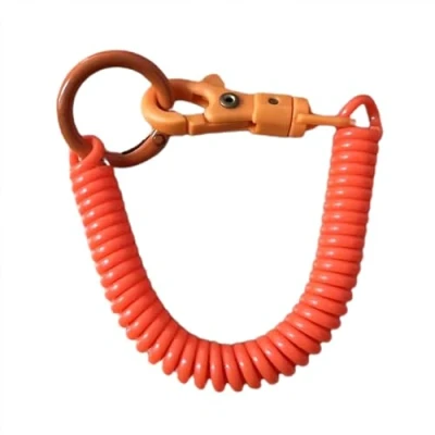 Image of FOLODA Spring Keychain Stretchy Spirals Keyring Retractable Coil Elastic