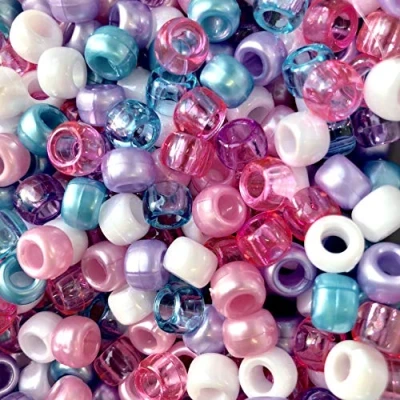 Image of 100 Unicorn Mix 9x6mm Pony Craft Beads