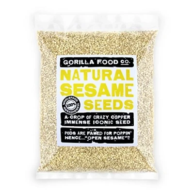 Image of Gorilla Food Co. White Sesame Seeds Raw Hulled 200g