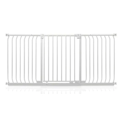 Image of Safetots Elite Pressure Safety Gate, 179cm 188cm, Matt White, Fit Stair Baby Gate for Doors Hallways and Spaces, Barrier, Easy Installation