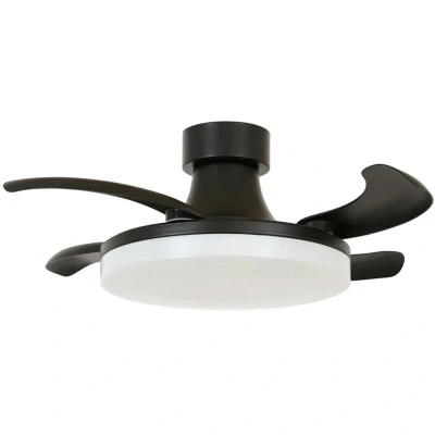 Image of Beacon Lighting LED ceiling fan Fanaway Orbit black 91cm quiet