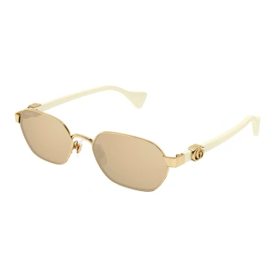 Image of Sunglasses Gucci Gg1593s col. 002 Donna Rotonda Oro