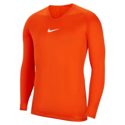 Image of NIKE AV2609 819 Dri FIT Park First Layer Sweatshirt Men&#039;s SAFETY ORANGE/WHITE Size S