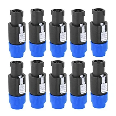 Image of Audio Speaker Plug, Connector Waterproof 4 Pin Speakon Plug Cable Connector(blue)
