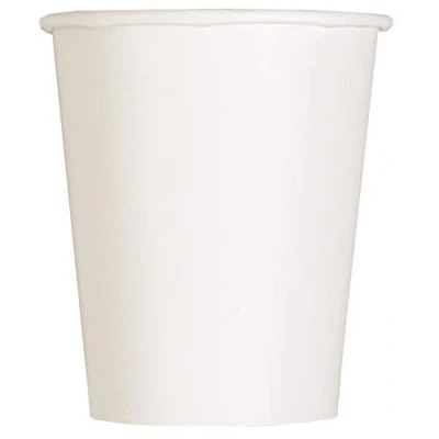 Image of Unique Party 31046 9oz White Paper Cups, Pack of 14