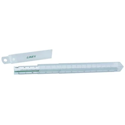 Image of Linex 1:20:125 300mm Triangular Scale Rule White